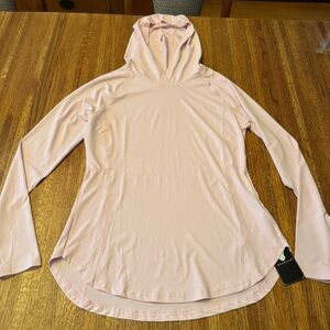 NWT Women’s blush pink lightweight athletic hoodie, UV protection, size small